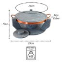 Ver imagem 3 de Churrasqueira Pedra Sabão Grelha Funda sem Tampa P 26cm Industria São Jose Af1168indsj