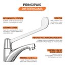 Ver imagem 4 de Torneira para Banheiro de Mesa 1193 Globalmedic Meber Metais