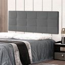 Ver imagem 3 de Cabeceira Painel King 1,95m Roma Suede Cinza