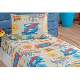 Jogo de Cama Lençol Solteiro 3 peças Infantil Bouti:Dinossauro - 2