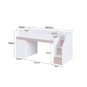 Ver imagem 4 de Cama Infantil Estação 2 Portas 1 Gaveta com Escrivaninha Branco/Rosa - Completa Móveis
