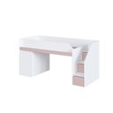 Ver imagem 1 de Cama Infantil Estação 2 Portas 1 Gaveta com Escrivaninha Branco/Rosa - Completa Móveis