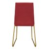 Kit 6 Cadeiras de Jantar Estofada Lille Base Gold Veludo Vermelho - Montanaris Decor - 4