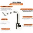 Ver imagem 3 de Torneira para Banheiro de Mesa 1191 C 50 Gioia Meber Metais Cromado