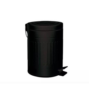 Lixeira Retro Preta 5L Mor
