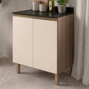 Ver imagem 2 de Balcão com Tampo 2 Portas MDF 60 cm Kali 1222022 Carvalho Toq Off White Nicioli