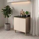 Ver imagem 5 de Balcão com Tampo 2 Portas MDF 60 cm Kali 1222022 Carvalho Toq Off White Nicioli