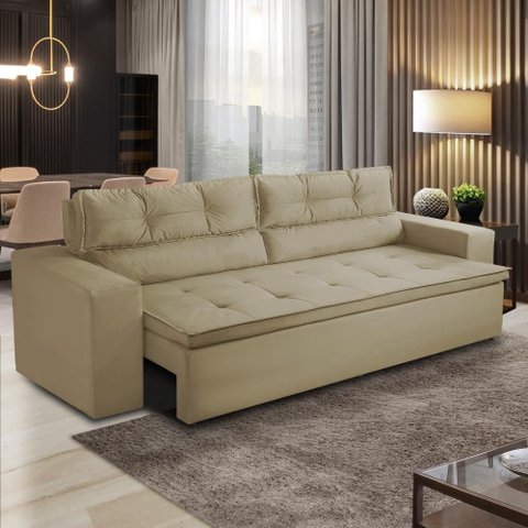Sofá Retrátil e Reclinável 2 Lugares com Molas 1,50m Vanessa Suede Rover & Beato
