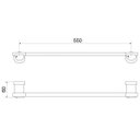 Ver imagem 2 de Porta Toalha Linear 2038 C 50 Gioia Meber Metais