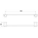 Ver imagem 2 de Porta Toalha Linear 2038 C 50 Gioia Meber Metais