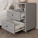 Ver imagem 6 de Conjunto Quarto Juvenil com Cômoda e Mesa de Cabeceira Americano Cinza