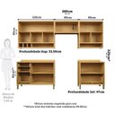 Ver imagem 3 de Cozinha Completa Modulada 100% MDF 5 Peças 8 Portas e Vidro Reflecta 280cm Vicenza Espresso Móveis Cinza/Amêndoa/Chumbo