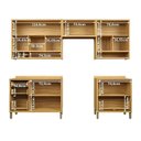 Ver imagem 4 de Cozinha Completa Modulada 100% MDF 5 Peças 8 Portas e Vidro Reflecta 280cm Vicenza Espresso Móveis Cinza/Amêndoa/Chumbo