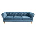 Ver imagem 2 de Dois Sofás Chesterfield Duque 3 lugares 1,80 - Suede Azul Petróleo / sala de estar, recepç