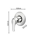 Ver imagem 3 de Misturador Monocomando para Chuveiro 2997 C 70 Meber Metais