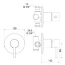 Ver imagem 2 de Misturador Monocomando para Chuveiro 2997 C 75 Meber Metais