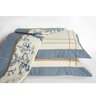 Jogo de Cama Queen 200 fios Porcelana Azul e Palha Casaborda 4 peças - 2