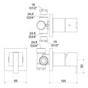 Ver imagem 2 de Misturador Monocomando para Chuveiro 2997 C 215 Meber Metais Cromado