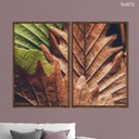 Ver imagem 2 de Kit 02 Quadros Decorativos - Natureza Folha Macro Flnt070 - Tela Canvas - 60x80cm