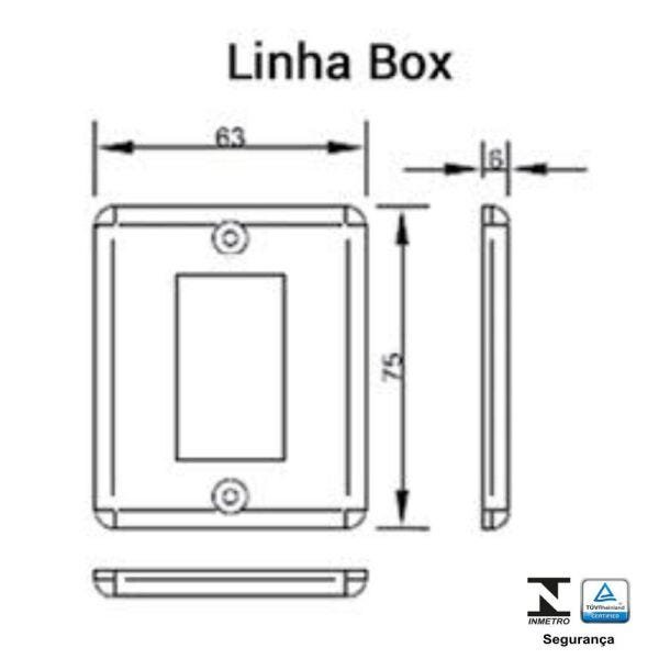 Tomada Sobrepor  Sistema X 20A 2P + T - Ilumi - Caixa com 20 unidades - 2