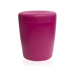 Pufe Baú Amali Polipropileno D35x42H Rosa Etna - 1 Pufe Baú Amali Polipropileno D35x42H Rosa Etna - 1