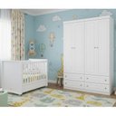 Ver imagem 6 de Berço Tutto New e Guarda Roupa 4 Portas Mississipi Branco Fosco - Matic