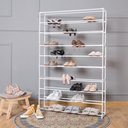 Ver imagem 2 de Sapateira 100 Calcados Estante Gigante 50 Pares de Sapatos e Tenis 10 Prateleiras Organizador Andare