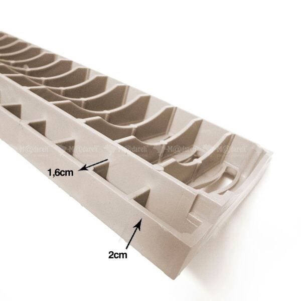Grelha para Caixa Coletora Água Pluvial Calha Piso 100x14,5cm - 18 Unidades - 3