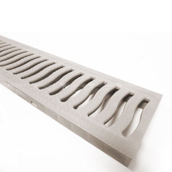 Grelha para Caixa Coletora Água Pluvial Calha Piso 100x14,5cm - 18 Unidades - 4