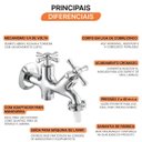 Ver imagem 5 de Torneira para Tanque com Adaptador para Máquina de Lavar 1131 C 24 Meber Metais