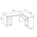 Ver imagem 2 de Mesa Computador Nilo C/ 1 Porta e 1 Gaveta Branco - Caemmun