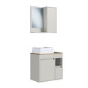Ver imagem 7 de Armários Modulares de Banheiro Crart-CON012 2 Portas 1 Gaveta MDP 60cm Bege Multimóveis