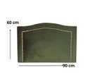 Ver imagem 2 de Cabeceira Estofada Solteiro Onda |Veludo Verde