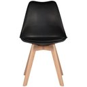Ver imagem 2 de Cadeira Leda Preta - Charles Eames Wood com Almofada