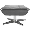 Ver imagem 2 de Puff Decorativo Base Giratória Cromada Charger Suede Grafite G19 - Gran Belo
