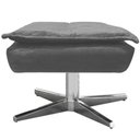 Ver imagem 3 de Puff Decorativo Base Giratória Cromada Charger Suede Grafite G19 - Gran Belo