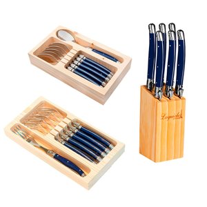 Conjunto de Talheres Luxo 18 Peças Original Laguiole La Tour - Azul