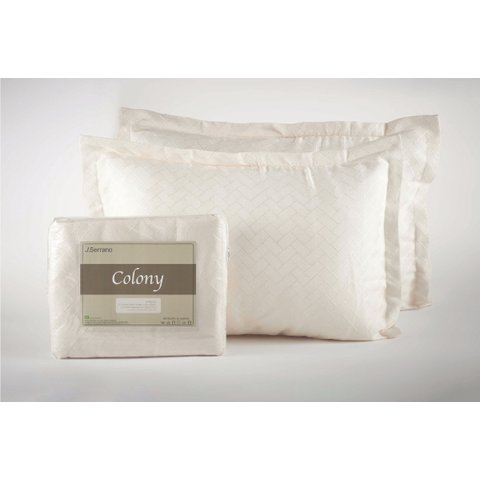 Kit Colcha Colony Bricks 02 Branco Natural Solteiro 180x230