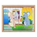 Ver imagem 4 de Quebra Cabeça Infantil Madeira Animais Casal Ratos 12 Peças