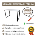 Ver imagem 2 de Mesa Escrivaninha Home Ofice Industrial 100% Mdf:branco