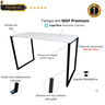 Mesa Escrivaninha Home Ofice Industrial 100% Mdf:branco - 3