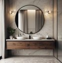 Ver imagem 1 de Espelho Decorativo para Parede de Luxo Redondo com Moldura Tacolado 80 Cm