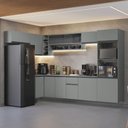 Ver imagem 1 de Armário de Cozinha Compacta de Canto Suspenso 465cm Nice Madesa 03 Cinza
