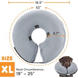 Bencmate Coleira Inflável Protetora para Pets Cinza (gg) - 2