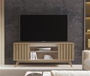 Ver imagem 6 de Rack Ripado Retrô para TV até 60 Polegadas MDF 160cm Pés em Madeira Maciça Malibu