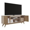 Ver imagem 5 de Rack Ripado Retrô para TV até 60 Polegadas MDF 160cm Pés em Madeira Maciça Malibu