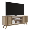 Ver imagem 2 de Rack Ripado Retrô para TV até 60 Polegadas MDF 160cm Pés em Madeira Maciça Malibu