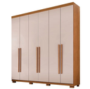 Ver imagem 2 de Guarda Roupa Moscou 6 Portas Cinamomo/off - Benetil