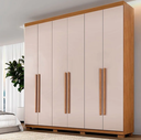Ver imagem 1 de Guarda Roupa Moscou 6 Portas Cinamomo/off - Benetil