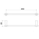 Ver imagem 2 de Porta Toalha Linear 2037 C 300 40cm Meber Metais